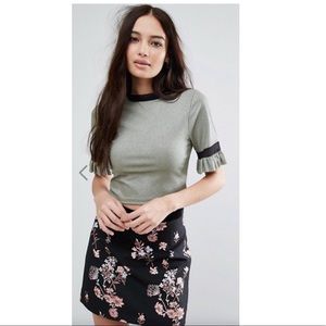 ASOS glittery green crop top